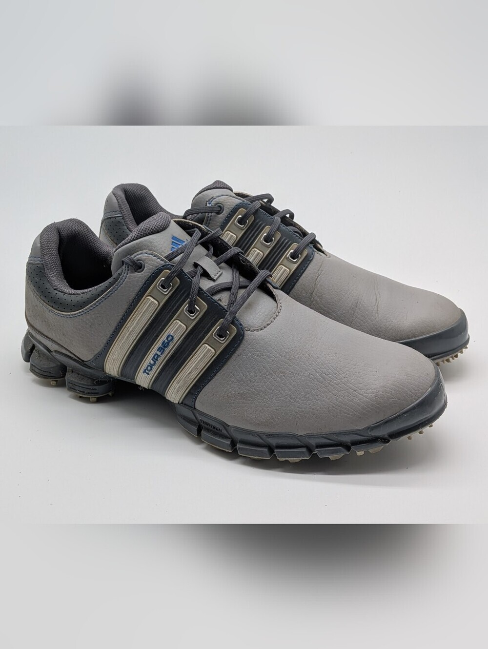 adidas Men's Gray and Black Athletic Golf Shoes